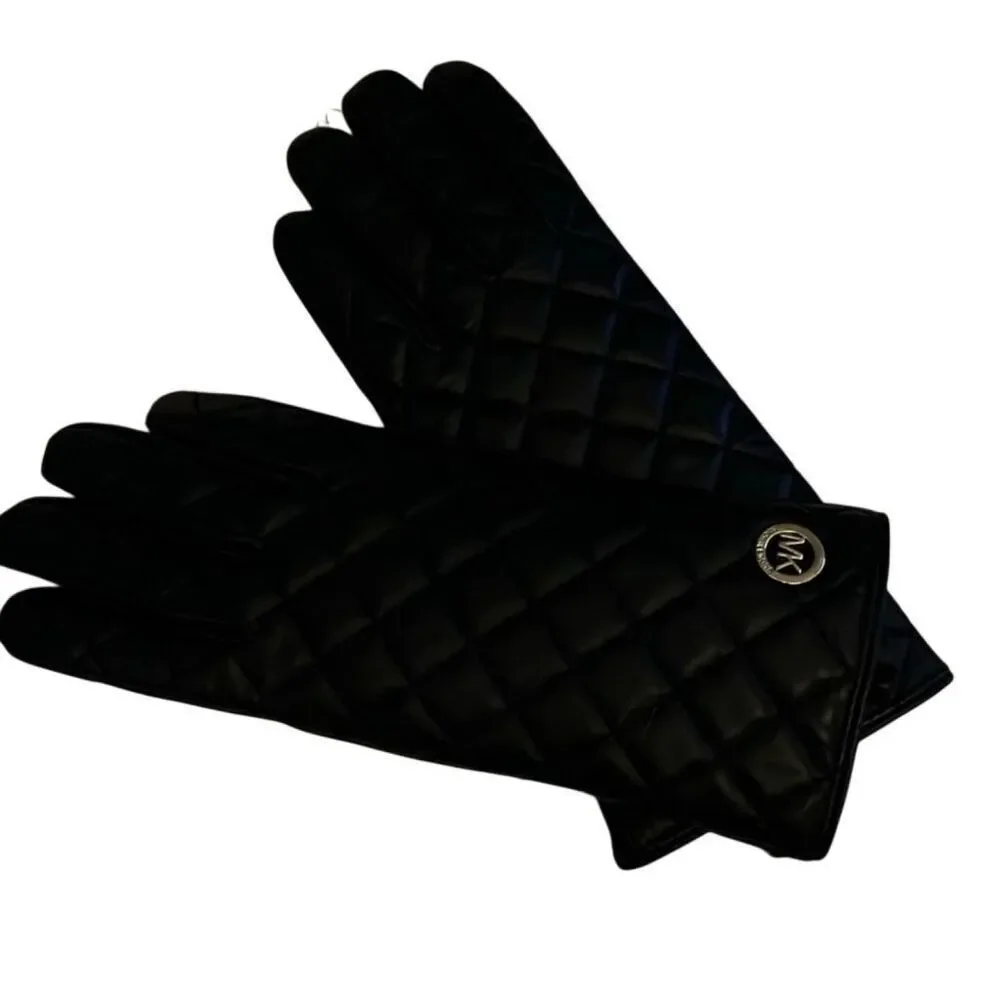 MICHAEL | MICHAEL KORS | black quilted gloves NWT $98